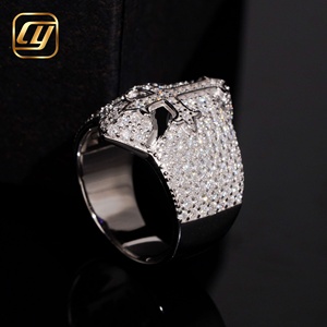 Factory IGI Certified Lab Grown Diamond <b>Cross</b> <b>Ring</b> Full Micro Pave Diamond Jewelry Custom Service 925 <b>Silver</b> <b>Cross</b> Women <b>Ring</b> - Product Image 4