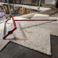 Distributeur de film de protection pour tapis JH-Mech, facile à charger, réglable, largeur 24 à 36 pouces, en métal rouge