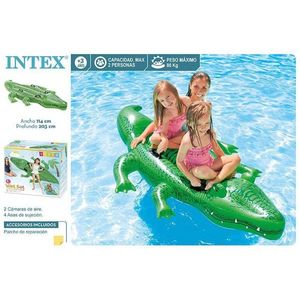 Flotador inflable Intex de cocodrilo 203x114cm para niños, diversión en la piscina - Product Image 3