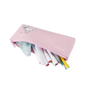 Trousse à crayons rose à fermeture éclair pour filles, en cuir PU personnalisé par l'usine Sedex, modèle Senrong SRC20-021P, doublure 210D - Product Image 6