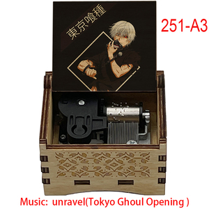 กล่องดนตรีไม้อนิเมะโตเกียวกูล กลไกไขลาน เล่นเพลงได้ ของขวัญส่วนตัว - Product Image 3