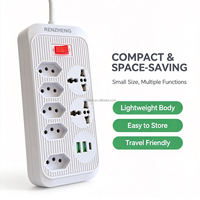 Multiprise avec USB-C, rallonge de prise brésilienne 10 en 1, 5 prises NBR 14136, 2 prises universelles, 2 ports USB, 1 port de charge Type-C