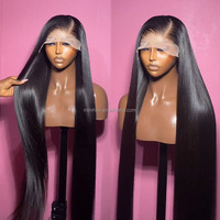 Perruques Frontales Droites 13x6 en Dentelle, Cheveux Humains, Cheveux Vietnamiens Bruts, Perruque en Dentelle HD, Cheveux Indiens Remy à Cuticules Alignées, Perruque Complète sans Colle