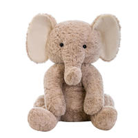 Peluche personnalisée pour enfants, animal en peluche doux, éléphant gris mignon, jouets en peluche