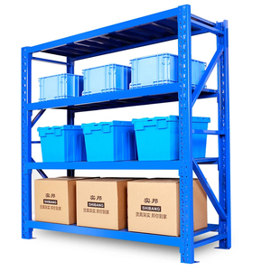 Estantería de Almacén de Acero Laminado en Frío, Resistente, de 4 Niveles, Ajustable, Sin Pernos, de Gran Capacidad de Carga, Apilable - Product Image 5