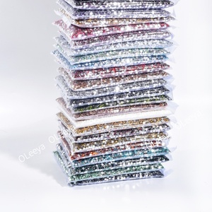 Oleeya Factory Emballage en gros de strass en résine non thermocollants, 3mm 4mm, couleurs fantaisie, avec base argentée effet gelée, pour artisanat et bricolage - Product Image 3