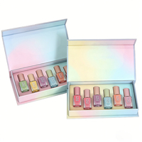 Maßgefertigte Stilvolle Geprägte Matt Laminierte Kosmetik-Nagelöl-Verpackung Papier-Geschenkboxen mit Schaumstoffeinlage für Nagellack-Gel-Werkzeuge
