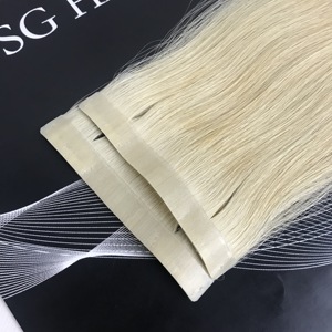 Timida molletta da fabbrica in estensione vergine cambogiana Remy senza soluzione di continuità in PU invisibile doppia Clip disegnata estensioni dei capelli 100% capelli umani - Product Image 2