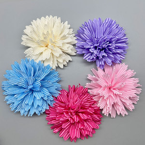 Cabeza de flor de crisantemo hecha a mano con tela multicapa, decoraciones de tela para ropa, zapatos y accesorios para el cabello. - Product Image 1