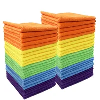 Chiffon de nettoyage pour voiture en microfibre ultra doux, absorbant et à séchage rapide, 40x40cm, 350GSM, avec bords cousus