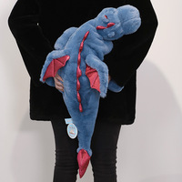Peluche Dragon Longue et Douce, Coussin en Peluche, Rose Crème, Vert, Bleu, Conception Personnalisée, OEM ODM, Vente en Gros