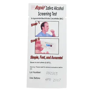 GREENWON & AHKUCI Test Rapid Saliva Alcohol Tester Strips PFT-69