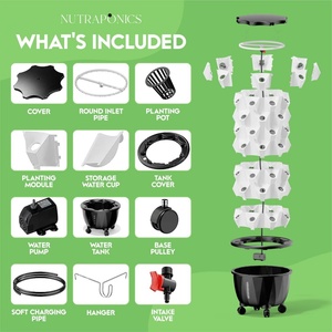 מערכת גידול הידרופונית אנכית חקלאית עמידה בעלת תפוקה גבוהה, מגדל גידול אנכי, מערכת מגדל הידרופונית אנכית - Product Image 4