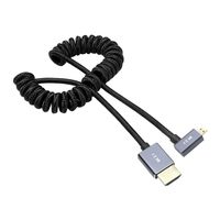 Câbles Alvin's Cables Micro à angle droit, tressés et enroulés, mâle-mâle, 8K 60Hz 4K 120Hz pour A7RIII/A7II/A7M3, etc.
