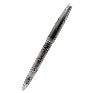 Stylo à bille torsadé en métal lourd motif spécial gravé cadeau d'affaires fabricant stylo client fourniture d'écriture professionnelle