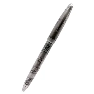 Heavy Metal Twist Balpen Speciaal Patroon Geëtst Relatiegeschenk Pen Fabrikant Klant Pen Professionele Schrijfvoorraad