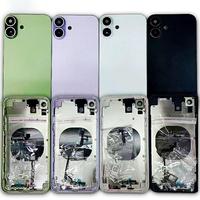 Coque arrière XR compatible avec iPhone 11-17 Pro Max, compatible avec le boîtier du Pro 16, pour Apple DIY, avec batterie et châssis intermédiaire XR