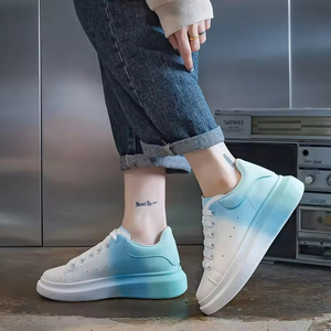 Baskets de sport décontractées légères pour femmes avec doublure en coton à bout fermé supérieur en cuir respirant-Baskets décontractées pour femmes - Product Image 4