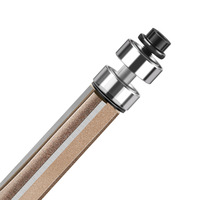 Vástago de 6mm y 1/4 pulgadas, cuchillas de carburo de tungsteno 3T, brocas de enrutador de recorte al Ras para carpintería, fresa de madera con rodamiento