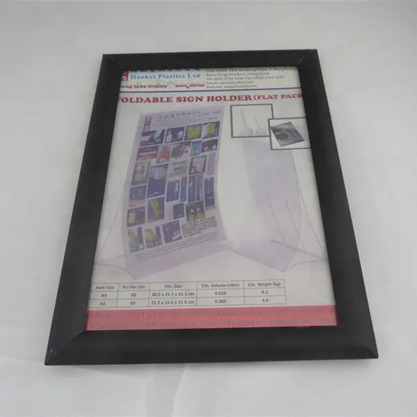 Lentille en Film PVC transparent 1 pièce, étanche, largeur de 25mm, cadre d'impression en aluminium argent noir