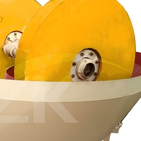 Вибрационная мельница ZK Wet Pan Mill 1200 с дизельным двигателем для измельчения золота, производительность 3-5 тонн в час, для золотодобывающих предприятий, в наличии в Кении