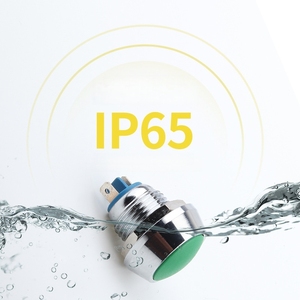 12Mm Kim Loại Đẩy Nút Chuyển Đổi Bóng Đầu Tròn Thiết Lập Lại Vít Chân Kim Loại Không Thấm Nước Điều Khiển Điện Chuyển Đổi 2A 250V - Product Image 5