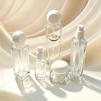 Pot en verre de luxe pour cosmétiques 30g 50g, flacon pompe en verre pour sérum 20ml 30ml 50ml 100ml 120ml, ensemble d'emballage cosmétique