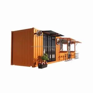 Street Pop-up Container Shop Prefabricated House Container Coffee Shop Modern Modular Store 40ft 20ft