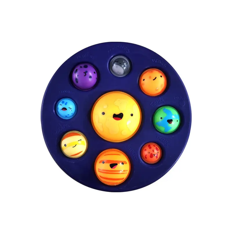 Nieuwe Kleurrijke 8 Planeten Popit Fidget Speelgoed Popping Bubble Zintuiglijke Speelgoed Pop Universe Sky Eenvoudige Dimp Educatief Speelgoed Voor Kinderen