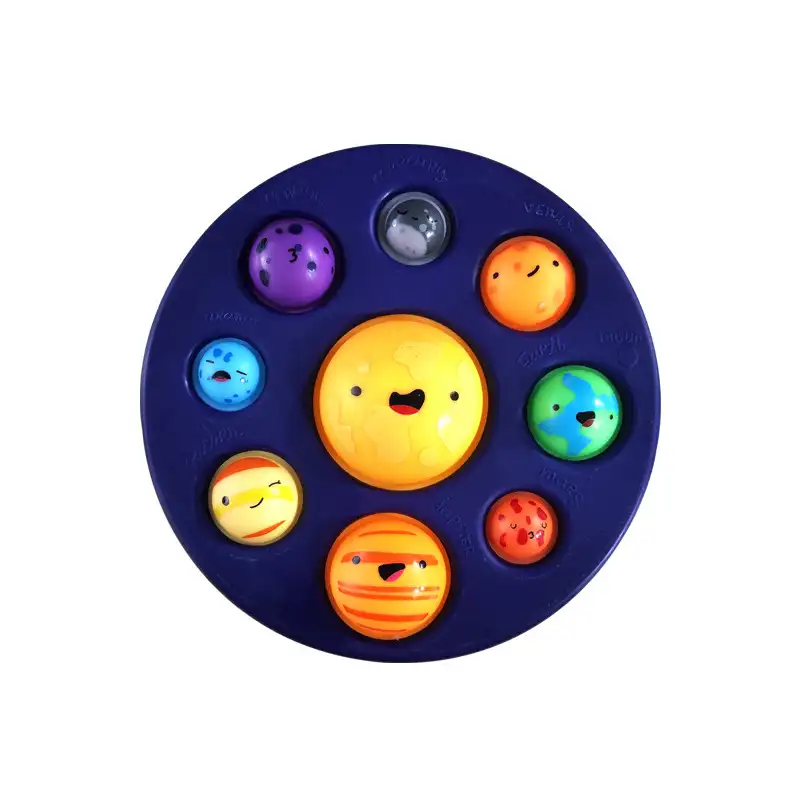 ใหม่สีสัน8ดาวเคราะห์ Popit Fidget ของเล่น Popping ฟอง Sensory ของเล่น Pop จักรวาล Sky Simple Dimp ของเล่นเพื่อการศึกษาเด็ก