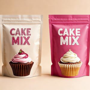 Sacs Mylar Doypack personnalisés avec logo imprimé, recyclés, résistants à l'humidité, à fermeture éclair, pour 500g de farine de pain, poudre, mélange à gâteau, en stock - Product Image 2