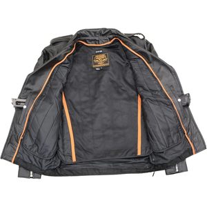 Veste de motard classique en cuir 2025 pour hommes de grande taille vêtements de moto et de course automobile avec demi-ceinture et lacets latéraux - Product Image 2