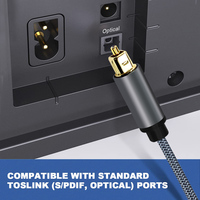 Câble audio optique de qualité supérieure Toslink connecteurs plaqués or 24K à fibre optique numérique certifiés CE/RoHS pour câble PS5 Xbox Toslink