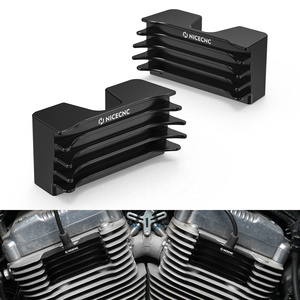 NICecnc CNC Vây Bugi Đầu Bu Lông Bìa Cho <span class=keywords><strong>Harley</strong></span> Sportster 1200 Roadster XL1200R Nightster XL1200N Thấp XL1200L - Product Image 1