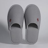 Chaussons jetables en velours écologiques, personnalisables avec logo, adaptés aux chambres d'hôtel