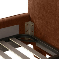 Lit capitonné moderne, durable et élégant, avec revêtement en tissu velours, cadre en bois doux et confortable, garantie de 2 ans