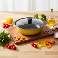 Ensemble de casseroles multifonctionnelles en alliage d'aluminium avec revêtement céramique antiadhésif, durables et faciles à nettoyer, pour cuisson au gaz, repas à la maison et fêtes