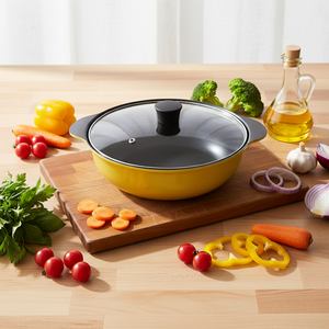Ensemble de casseroles multifonctionnelles en alliage d'aluminium avec revêtement céramique antiadhésif, durables et faciles à nettoyer, pour cuisson au <span class=keywords><strong>gaz</strong></span>, repas à la maison et fêtes - Product Image 1