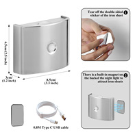 Lampe murale LED sans fil avec capteur de mouvement PIR, fonctionne à piles, sans perçage, pour couloir, entrée, balcon, décoration de la maison