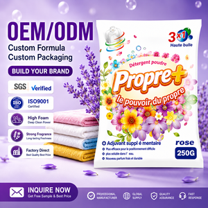 ผงซักฟอก 250 กรัม สูตรเข้มข้น ฟองเยอะ ซักสะอาดเร็ว สำหรับซักผ้าและเสื้อผ้าในครัวเรือน - Product Image 3