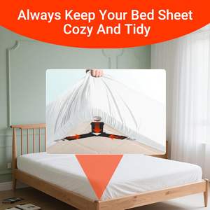 คลิปหนีบผ้าปูที่นอนแบบปรับได้สำหรับใช้ในบ้าน ที่ยึดผ้าห่ม ผ้าปูโต๊ะ ผ้าคลุมโซฟา ทำจากโลหะ - Product Image 5