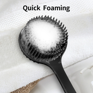 Cepillo de baño de doble cara con mango largo, masajeador moderno de silicona para limpieza corporal, gran oferta de Temu - Product Image 2