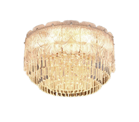 Lustre en cristal et métal LED de style nordique rétro industriel de qualité GRSD, éclairage de luxe pour salon, décoration intérieure