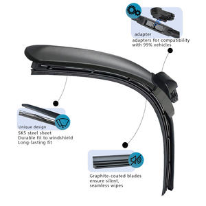 Lame d'essuie-glace <span class=keywords><strong>hybride</strong></span> multi-adaptateur de haute qualité, nouvelle, en caoutchouc naturel, best-seller, pour Honda Nissan, <span class=keywords><strong>prix</strong></span> d'usine - Product Image 2