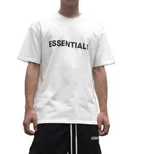 ESSENTIALS Quick-Drying Short-Sleeved T Shirts 100% Cotton Essentials Oversized Hip Hop T-shirts Men's T-shirt