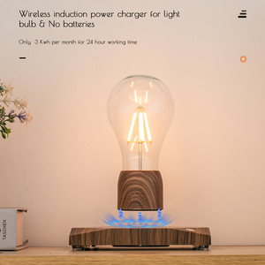 Lámpara de Noche de Diseño Geométrico para Dormitorio o Sala de Estar, Bombilla Flotante de Levitación Magnética para Decoración de Escritorio de Oficina o Cafetería - Product Image 5