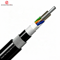 Câble optique subaquatique à enrobage direct Hao Cheng GYTA33, 2-288 fibres, armure PSP + fil d'acier, résistance à la compression 1000N, entièrement étanche pour