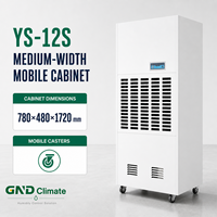 Nouvelle machine déshumidificatrice industrielle électrique 12 KG/H mobile en métal pour atelier de cuir et de chaussures