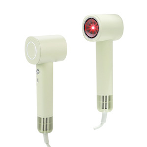 Mini Secador de Pelo 1200W-1499W con Tecnología de Iones Negativos, Control Inteligente de Temperatura, Verde Claro HD-828 - Product Image 1