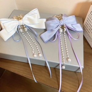 Pinces à <span class=keywords><strong>cheveux</strong></span> élégantes avec grand nœud Accessoires de <span class=keywords><strong>cheveux</strong></span> Pinces à <span class=keywords><strong>cheveux</strong></span> de luxe pour la tête arrière Barrettes en épingle à <span class=keywords><strong>cheveux</strong></span> avec glands de perles - Product Image 5